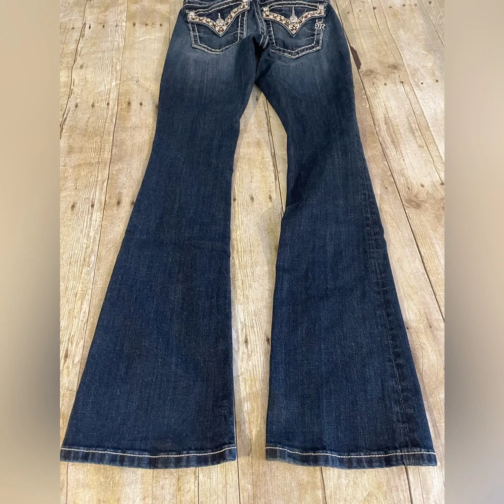 Miss Me Women's Boot Cut Jeans - Indigo 25 - Picture 8 of 16
